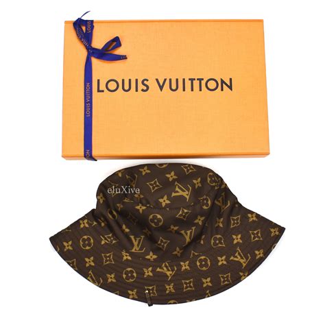 Louis Vuitton - Brown Monogram Reversible Nylon Bucket Hat – eluXive