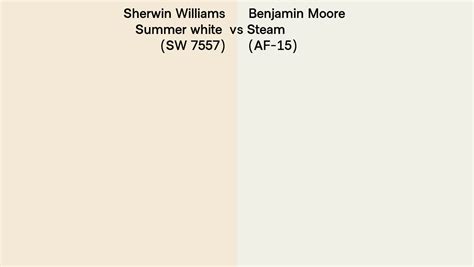 Sherwin Williams Summer White Sw Vs Benjamin Moore Steam Af