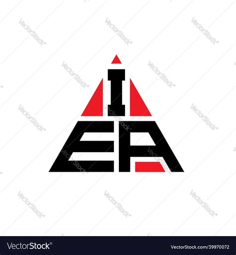 Iea Triangle Letter Logo Design With Triangle Vector Image