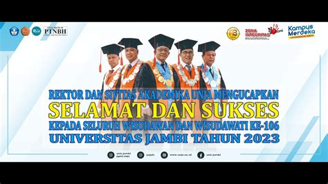 Unja Streaming Rapat Terbuka Senat Universitas Jambi Dalam Pengukuhan