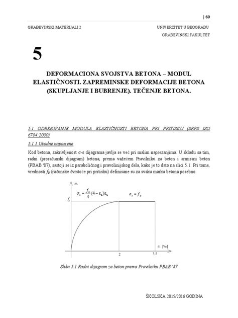 Pdf Beton Deformaciona Svojstva Dokumen Tips