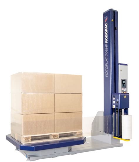 Robopac Rotoplat Semi Automatic Pallet Wrapper Impak Packaging