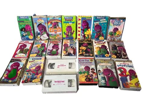 RARE Barney VHS énorme lot de 21 cassettes violet dinosaure hit