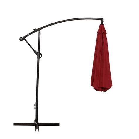 Cenadinz Ft Market Patio Umbrella In Red H Umb Ft R The Home Depot