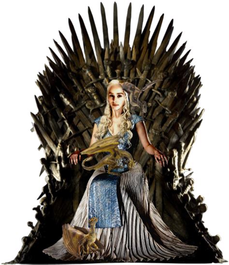 Daenerys On Iron Throne With Dragons Png By Https Deviantart