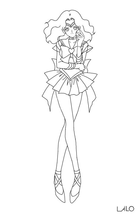 Sailor Neptune Line Art By Lalomola On Deviantart