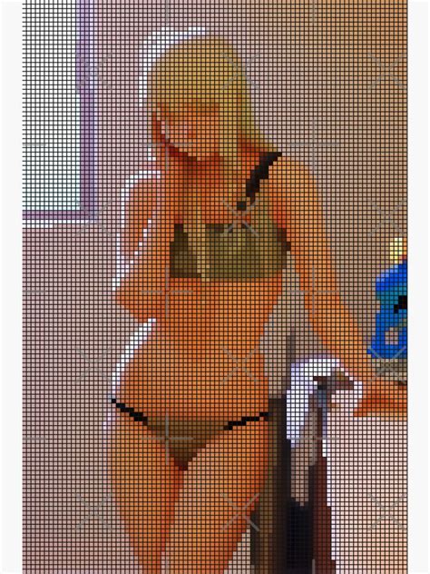 Sexy Anime Girl In Bikini Pixel 8 Bit Art Sticker For Sale By Pixeldripped Redbubble