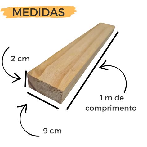 6 Sarrafo Ripa Artesanato Madeiras Pinus 9cmx2cmx1m MadeiraMadeira