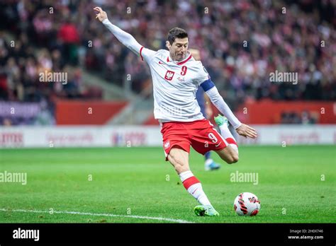 Robert Lewandowski Of Poland Seen In Action During The Fifa World Cup