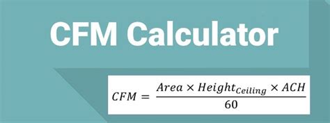 Cfm Calculator How To Calculate Cfm Chart