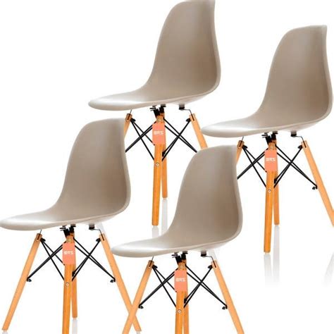 Kit 6 Cadeiras Charles Eames Eiffel Dsw Nude Brs MadeiraMadeira