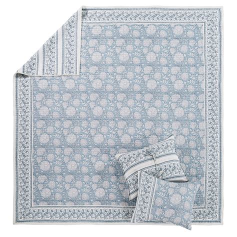 Levtex Home Adare Blue Quilt Set Fullqueen Quilt And Two Standard