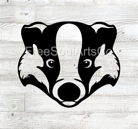 Badger Svg 1 Badger Cut File Badger Dxf Badger Png Badger Clipart