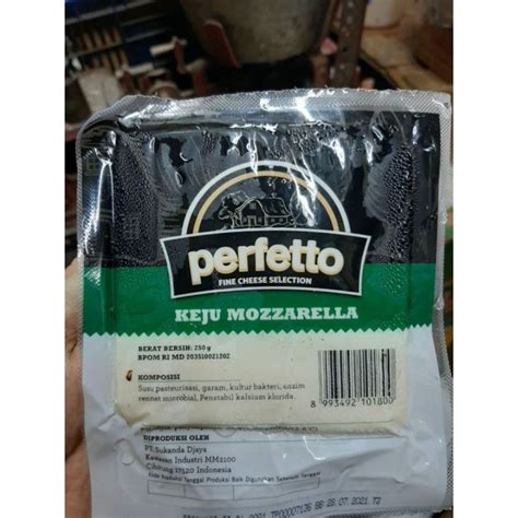 Jual Keju Mozzarella Perfetto 250 Gram Khusus Grab Atau Gojek