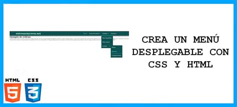 Menú superior desplegable crea uno utilizando HTML Y CSS