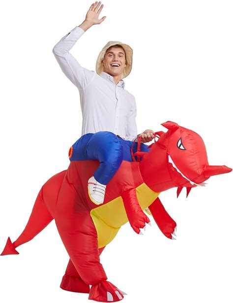 Buy Yeahbeer Inflatable Costume Inflatable Dinosaur Costume T Rex Fancy Dress Halloween Blow Up