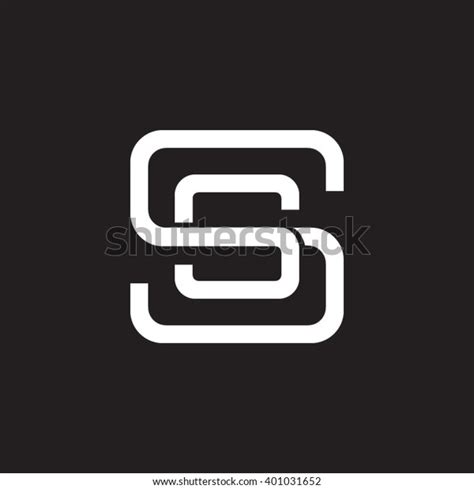 Letter S S Monogram Square Shape Stock Vector Royalty Free