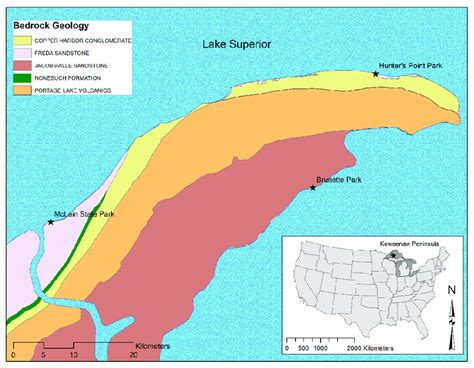 Geology Of The Keweenaw Peninsula Keweenaw Co Mi Usa And Project