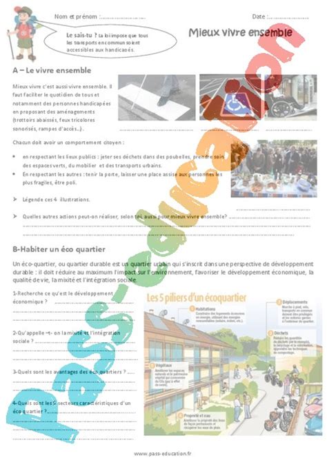 Exercice Géographie Nouveau programme CM2 Cycle 3 Pass Education