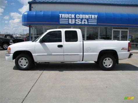 2003 Summit White Gmc Sierra 1500 Sle Extended Cab 4x4 29138086 Photo 3 Car