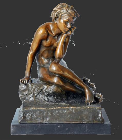 Erotic Naked Boy Statue Nude Boy Bronze Sculpture Statue Art Etsy