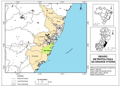 Localiza O Da Regi O Metropolitana De Vit Ria Destaque Para O