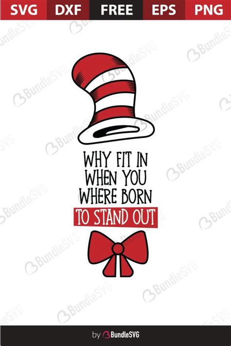 Cat In The Hat Free Svg Download Bundlesvg In 2020 Cricut Svg Files Free Svg Free Svg