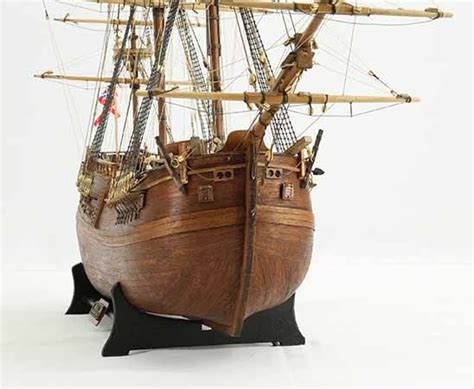 Close-up photos of ship model Endeavour of 1768 Endeavour Ship, Model ...