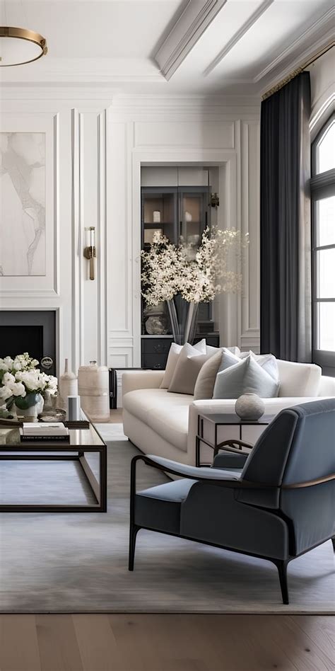 Contemporary Classic Living Room Interior Design Where Plush Seating Soft Textures Luxury