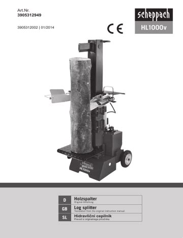 Scheppach Hl V Instruction Manual Manualzz