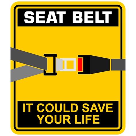 Premium Vector Seat Belt It Could Save Your Life Poster Vector