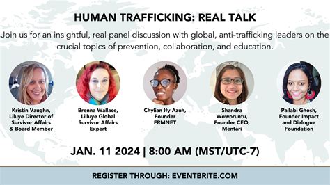 Human Trafficking Real Talk Panel Discussion January 11 2024