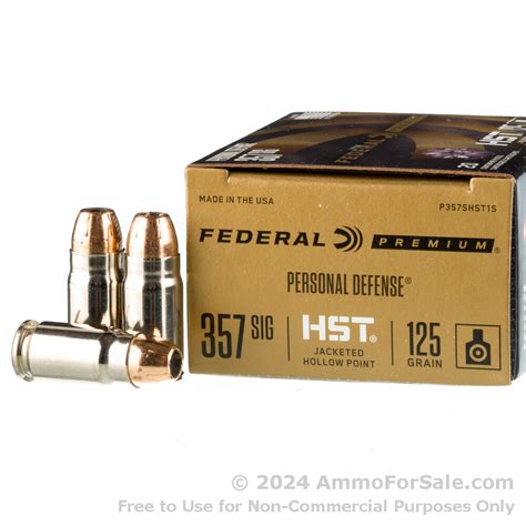 20 Rounds Of Discount 125gr Jhp 357 Sig Ammo For Sale By Federal