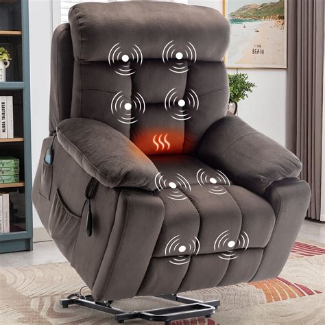 Syngar Large Power Lift Recliner Chair With Massage And Heat For Elderly Overstuffed Wide