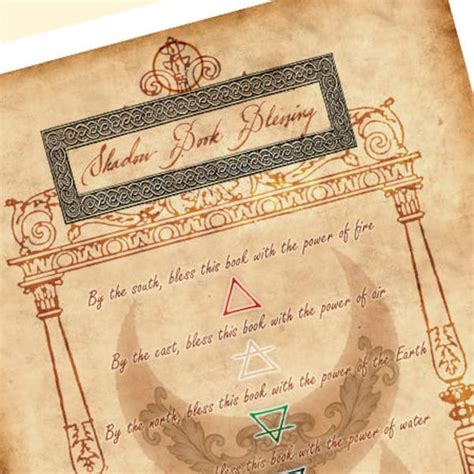 Book Of Shadows Blessing Etsy