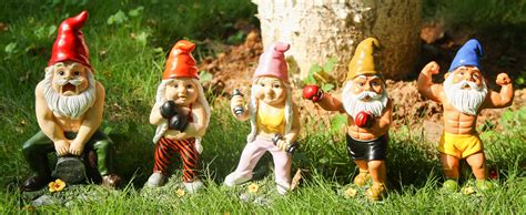 Mrsivrop Naughty Garden Gnomes Outdoor Statues 11inch Boxing Garden Gnomes Outdoor