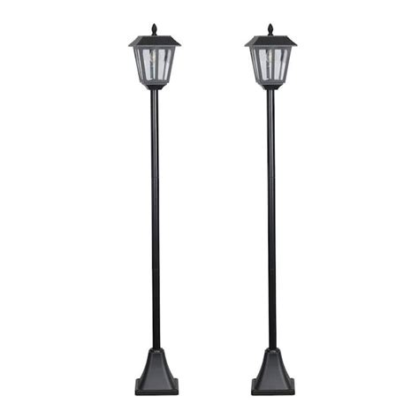 Westinghouse 2 Pack Single Head Black Led Outdoor Garden Solar Post Lamp In The Complete Post