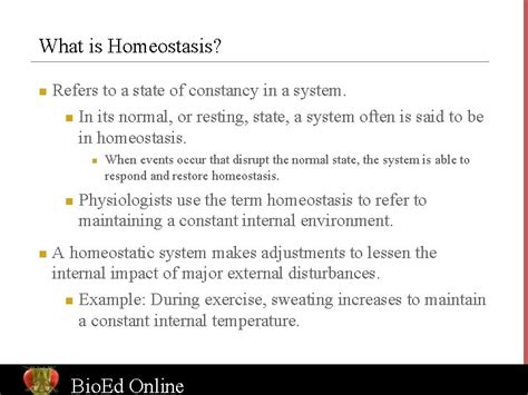 Homeostasis Regulation of the Internal Milieu Wade Haaland