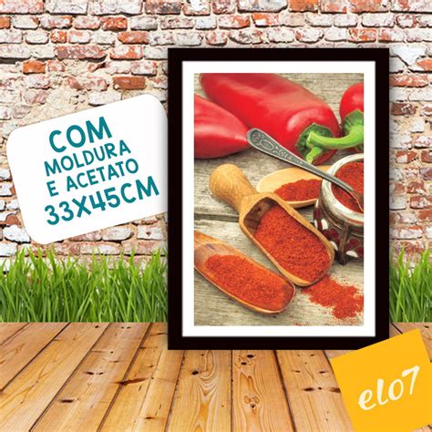 Quadro P Ster A C Moldura Pimenta E Temperos X Cm Elo