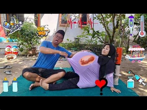 Drama Lucu Ibu Hamil Sakit Perut Melahirkan Anak Balon Jumbo Di