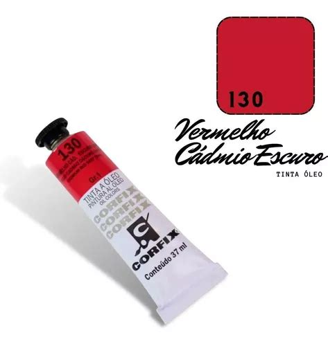 Pintura al óleo 37 ml G1 130 rojo cadmio oscuro Corfix MercadoLibre