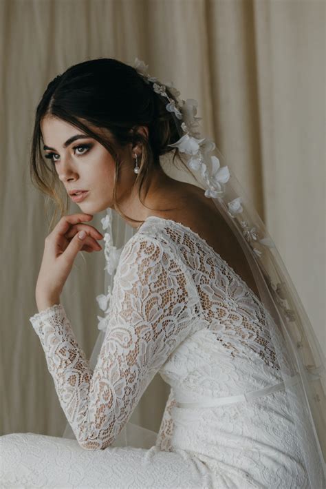 Catalina Floral Wedding Veil Tania Maras Bridal