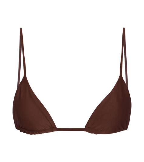 Via Triangle Bikini Top In Brown Jade Swim Mytheresa