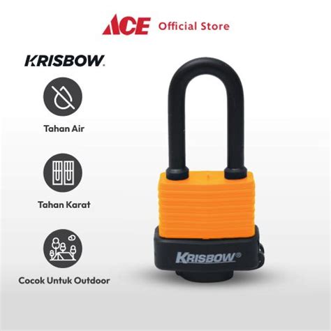 Jual Ace Krisbow Gembok Panjang Tahan Air Mm Kuning Steel Padlock