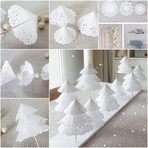 Creative Ideas Diy Pretty Paper Doily Christmas Trees