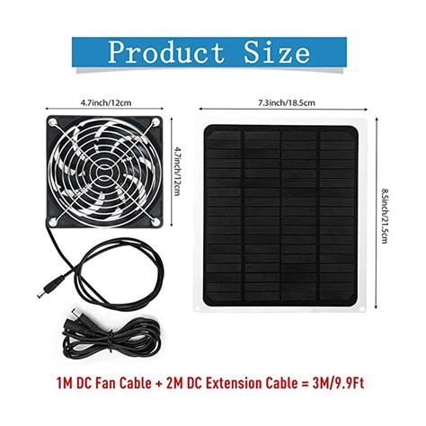 Solar Panel Fan 10w Waterproof Mini Solar Powered Fan Exhaust Ventilator For Houses Greenhouses