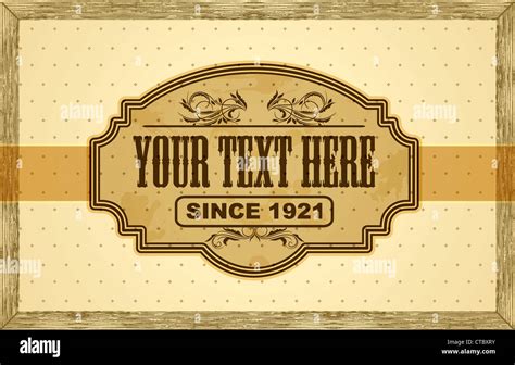 Vintage Label Vector Illustration Stock Photo Alamy