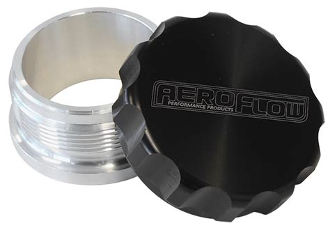 AEROFLOW AF460 16BLK 1 Billet Aluminium Weld On Filler With Black Cap