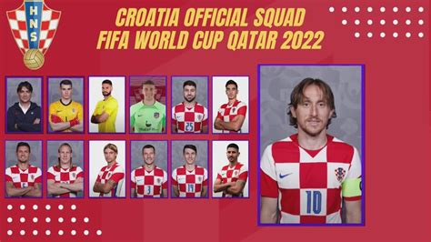 CROATIA Official Squad FIFA World Cup Qatar 2022 Croatia World Cup