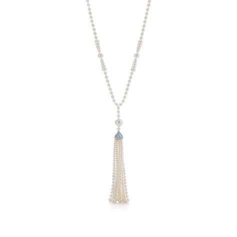 Ziegfeld Collection Pearl Tassel Necklace In Sterling Silver Tiffany And Co